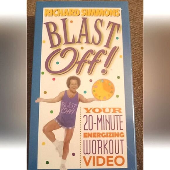 🩷RICHARD SIMMONS BLAST OFF ! 20 MINUTE WORKOUT VHS Fitness Guru Now Of The Past - Picture 1 of 2